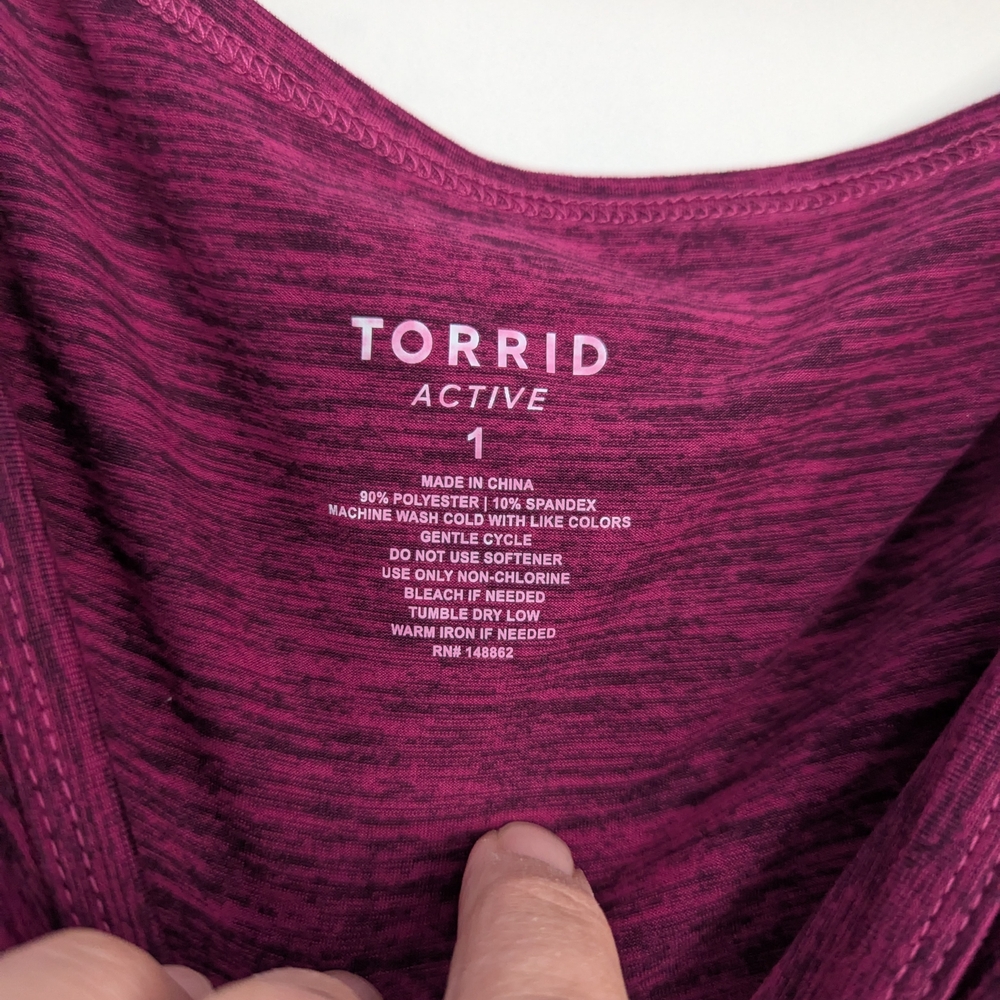 Torrid Active Women's Off-Shoulder Top - Purple - Picture 2 of 3